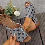 Zingj Size Slippers Female 2024 Summer New Splicing One-Word Fashion Outside Wear Thick Bottom