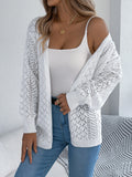 Shooting Autumn And Winter Hollow Lantern Long Sleeve Open-Sleeve Sweater Long Coat Women's