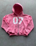 Trend Street Loose Sweatwear Suit Men And Women's Hip-Hop Sports Zipper Hoodie Trousers