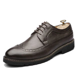 Men's Shoes Korean Version Trend Rock Carved Pointed Casual Shoes Men's British Vintage Business Shoes