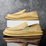 New Breathable Casual Cloth Shoes Handsome Men's Canvas Shoes Burst A Foot Lazy Man's Feet Fisherman