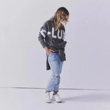 New Casual Fashion Letter Printing Hooded Long-Sleeved