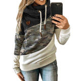Splicing Stitching Hooded Fleece Loose