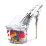 Zingj Cool Drag Ultra High Heel Fine Heel Waterproof Platform Slippers Model Runway Shoes Pole Dance Shoes Nightclub Women's Shoes