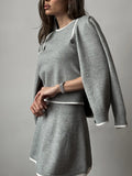 Spring/Autumn Festival New Women's Clothing Small Aroma Style Knitted Shirt Three-Piece