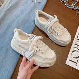 Canvas Shoes Women's Esque Shoes New Retro Fashion Thick-Soled Casual Single Shoes Beggar Tide