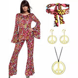 Halloween Women's Print Tops T Hongha Horn Pants Set +