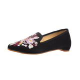 Zingj Single Shoes Cotton Shoes Pointed Shoes Muller Shoes Fashion National Style Women's Single Shoes Embroidered Cloth