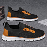Men's Summer Comfortable Breathable Casual Shoes Large Soft Elastic Net Shoes Sneakers Lightweight Business Men's
