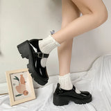Small Leather Shoes Jk Shoes British Spring Autumn Lefu Shoes Heightening Women's Shoes Lolita Marie Jane Single