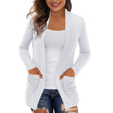 New Solid-Color Knitted Coat With Pocket Cardigan Jacket Street Trendy Sweater Fashion Top