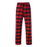 Drawstring Plaid Printed Trousers Casual