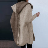 Hooded Knitted Cardigan Women's Long Sweater Women's Coat In The Autumn And Winter Of