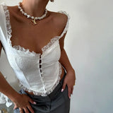Lotus Side Splicing Temperament Slings Fish Bone Waist Vest