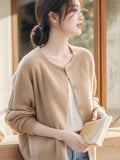 Soft-Gried Sweater Coat Women 2025 Autumn And Winter New Loose Casual Temperament Super Good Knitted Open Shirt