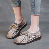 To 118] Niu Bago Retro Bag Head Sandals Women's Hole Shoes Casual Hollow Single Shoes Breathable Mother