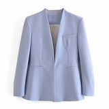 New Multi-Color Solid-Color Slimming Simple Leisure Suit Jacket