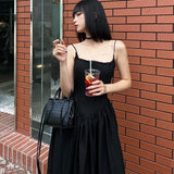 Lace Up Corset Black Maxi DressOutfit