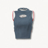 Denim Halter Corset