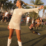 Knitted Empty Beach Burqas With Long-Sleeved Beach