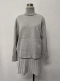 Women's Clothing 2025 Autumn/Winter New High-Necked Long-Sleeved Fashion Casual Rolled Short Dress
