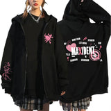 Straykids Vagrant Kids Maxident Print Zipper Hoodie KPOP