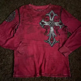 Men's Men's Day Vintage Angel Round-Neck Long Sleeve T-Shirt T-Shirt T-Shirt T-Shirt With Long-Sleeved