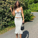 Zingj Summer New Women's Sexy Low-Cut Sling Vest Stylish Temperament Fishtail Dress