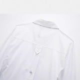 Spring Belt Lapel Trench Coat Fabric Short Shirt