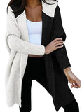 Hooded Knitted Cardigan Women's Long Sweater Women's Coat In The Autumn And Winter Of