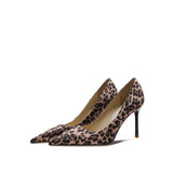 Women 2025 Spring And Autumn New Sexy Leopard Sharp Tip Fine And Stylish Light-Mouthed Single-Shoe