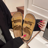 Thick Boken Slippers Women Wear 2025 Summer New French Leisure Soft Base Cool Drag Anti-Slip One-Word