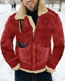 New Fur One Men's Coat Thick Lamb Hair Medium Long Imitation Leather Jacket Seven Color Eight
