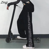 Leg Pants Women Button Leopard Elastic Waist Spring Autumn Hot Sale Korean Style Slim All-match Leisure Streetwear Ins