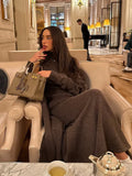 Knitted Cardigan + Long Skirt Suit Woman Body Simple Elegant Temperament Afternoon Tea