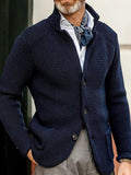 New Products - Dress Men's Casual Long-Sleeved Pure Color Knit Coat Men's
