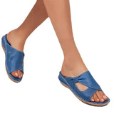 Slippers Women's Spring And Summer New Slopes And Exterior Wearing Retro Hollow Sandals Drag Lady Casual Breathable