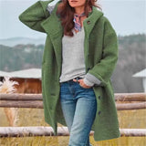 Autumn And Winter Station Long Hair Women's Coat Multi-Color Multi-Code Hooded Coat Outdoor