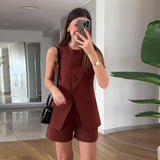Summer New Women's Buttons Solid-Colored Broad Leg Pants Temperament Commut Fashion