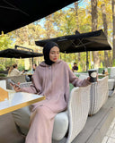 2025 New Women's Solid-Color Hooded Knitwear