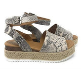Women's Shoes Thick-Soled Women's Sandals Buckle With Slope Hemp Rope Light Soles High-Heeled Sandals