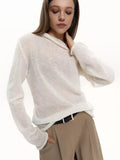 2025 New Hollow Sweater Women Wind Soft Loose Knitted Long-Sleeved Cover