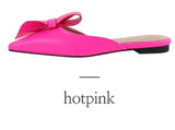 flat bow slippers women summer wear Baotou half slippers 2019 new fashion lazy sandals women's