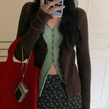 Autumn And Winter New Fashion Temperament With Gentle And Comfortable Niche Design Fake Two Knitted Cardigan