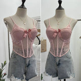 Shoot Spice Girls With Chest Pads Fish Bone Lace Sexy Sling Vest Short Boobs On The Back Of The Dress Woman