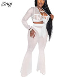 Women Tracksuit Biker 3 Piece Set See Through Sheer Mesh Party Night Clubwear Tracksuit Clothes For Women