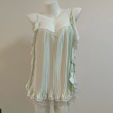 And Gentle Wind Chiffon Folded Aja Skirt Women's Spring And Summer 2025 New French Design Feels Shoulder Lotus Leaf Side Sleeping