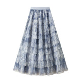 Dress Women's Half-Dress Dress 2025 New Cake Skirt Showing Thin Long Mesh Dress Level Half Skirt