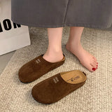 Sen Boken Bagged Slippers Women's New Spring And Autumn Fashion Thick Letter One Foot Lazy Half