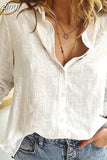 Fashion Cotton Linen Blouse Women Casual Vintage Buttons Long Sleeve Women's Shirts Female Clothing New Blusas